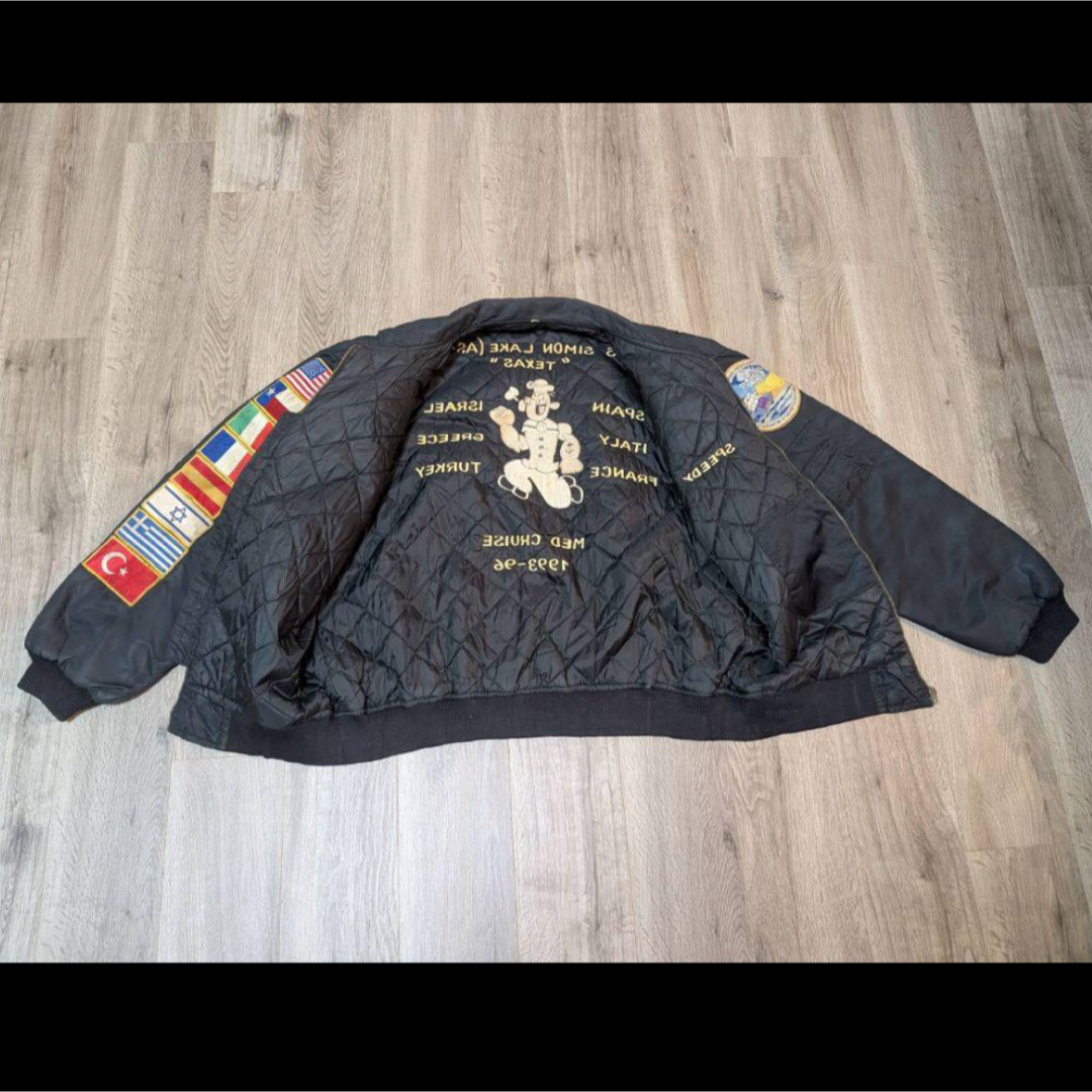 幻級【希少】90S U.S.NAVY 海軍 ツアージャケット ポパイ 幻級【希少】90S U.S.NAVY 海軍 ツアージャケット ポパイ
