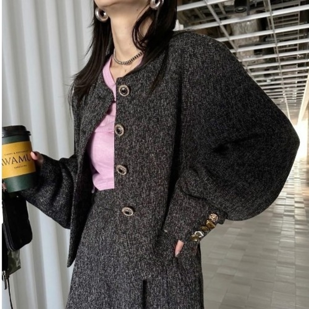 Ameri VINTAGE - Ameri❤️DEFORMATION SUMMER TWEED JACKETの Ameri VINTAGE - Ameri❤️DEFORMATION SUMMER TWEED JACKETの