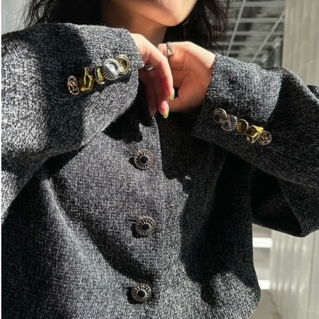 Ameri VINTAGE - Ameri❤️DEFORMATION SUMMER TWEED JACKETの Ameri VINTAGE - Ameri❤️DEFORMATION SUMMER TWEED JACKETの