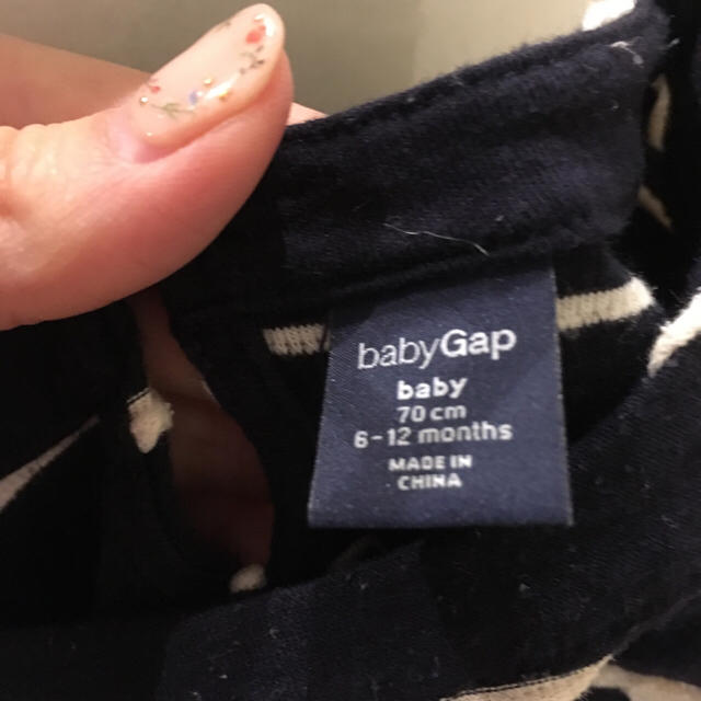 babyGAP(ベビーギャップ)のbabygapボーダーチュニック キッズ/ベビー/マタニティのベビー服(~85cm)(シャツ/カットソー)の商品写真