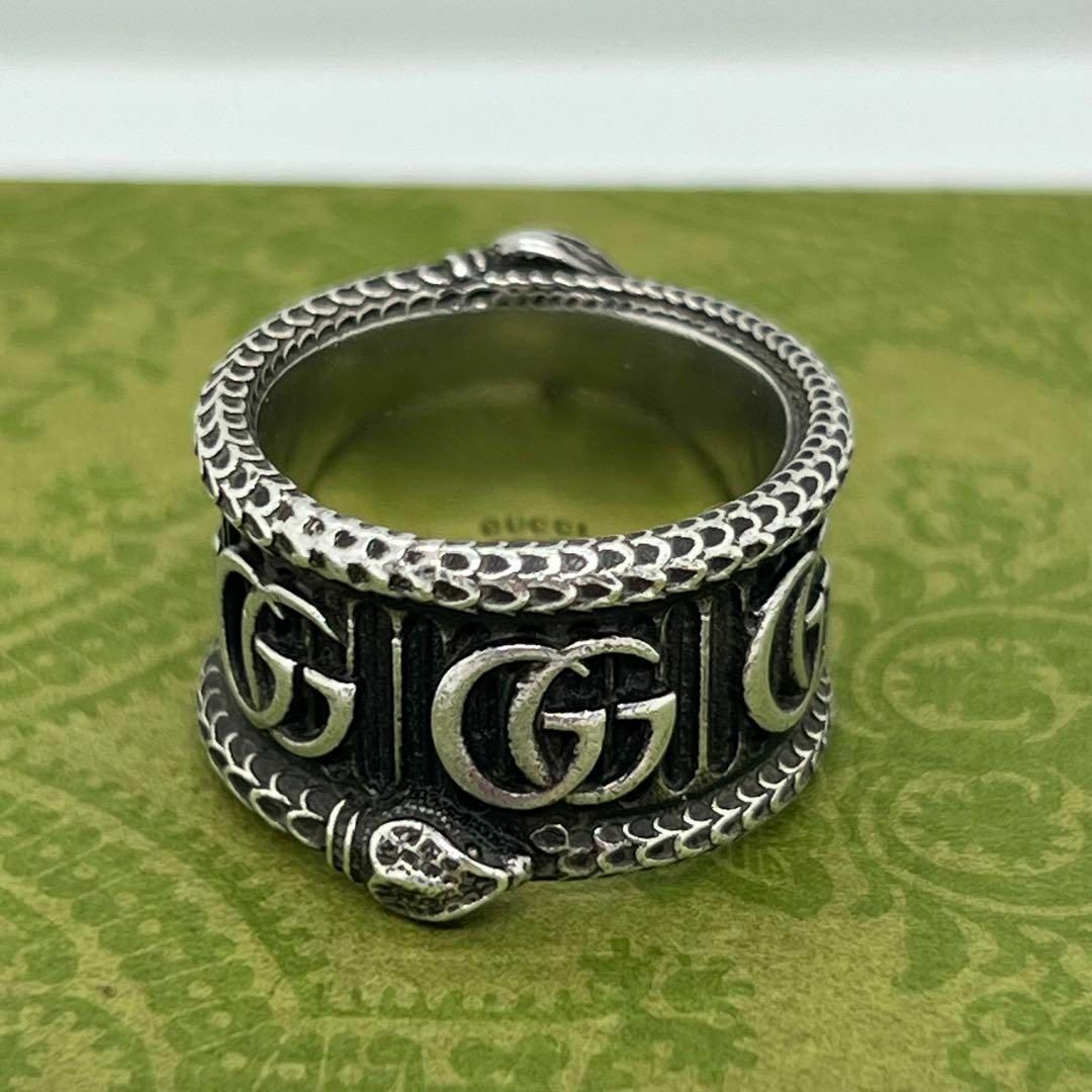 GUCCI - GUCCI 蛇 スネーク ダブルG 17号 リング 指輪 044516の GUCCI - GUCCI 蛇 スネーク ダブルG 17号 リング 指輪 044516の