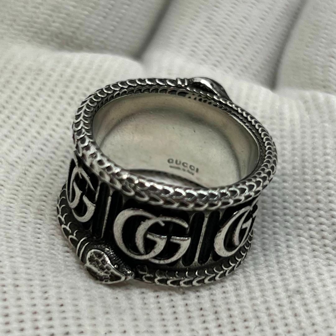 GUCCI - GUCCI 蛇 スネーク ダブルG 17号 リング 指輪 044516の GUCCI - GUCCI 蛇 スネーク ダブルG 17号 リング 指輪 044516の