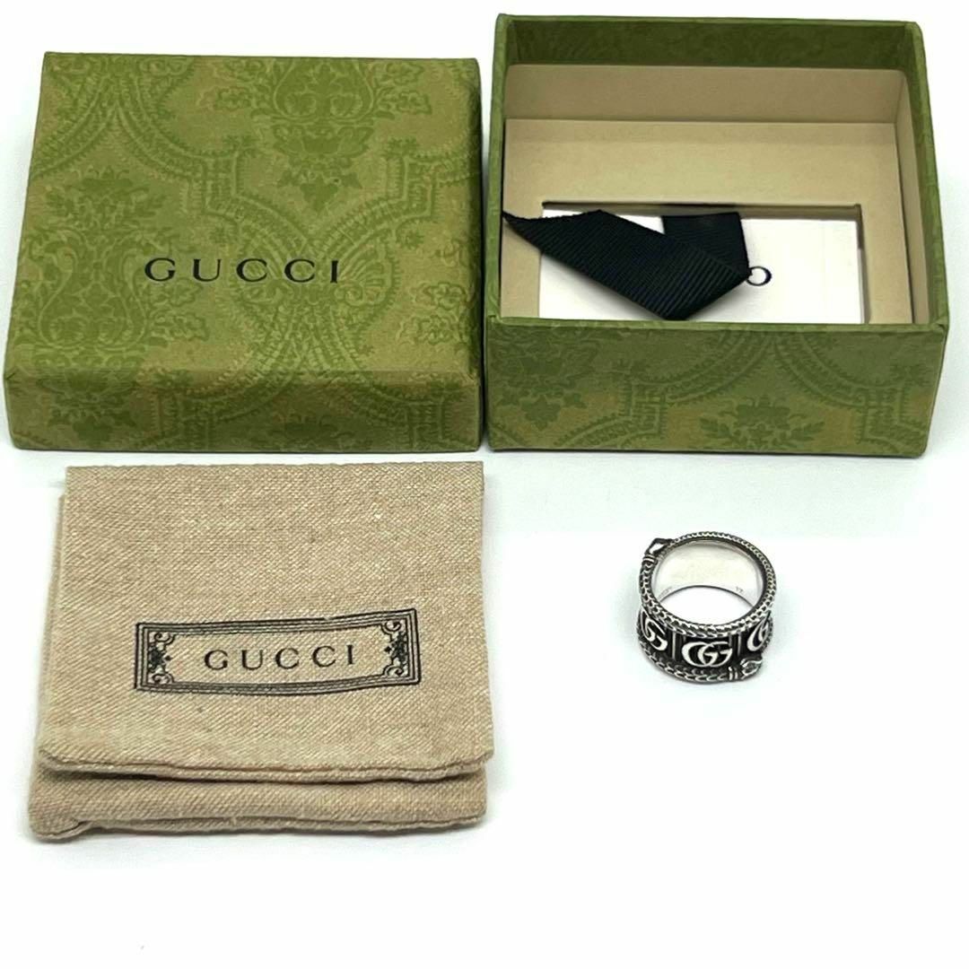 GUCCI - GUCCI 蛇 スネーク ダブルG 17号 リング 指輪 044516の GUCCI - GUCCI 蛇 スネーク ダブルG 17号 リング 指輪 044516の