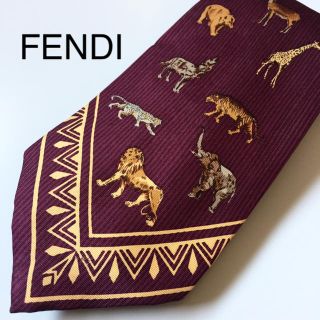 フェンディ(FENDI)の★美品・ほぼ未使用★FENDI フェンディ 動物柄(ネクタイ)