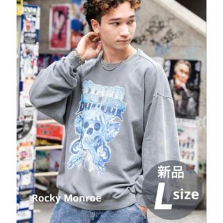 ロッキーモンロー(Rocky Monroe)の裏毛 ピグメントプリント クルーネック スウェット プルオーバー ユニセックス(スウェット)