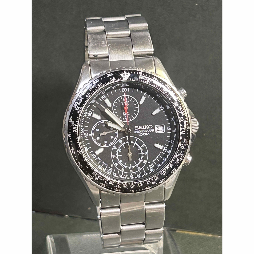 SEIKO - 完動良品 SEIKO パイロット クロノグラフ 100m防水 7T92 SEIKO - 完動良品 SEIKO パイロット クロノグラフ 100m防水 7T92
