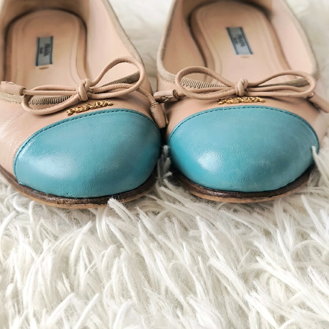 PRADA - 【希少カラー】PRADA プラダ バイカラーパンプス バレエ PRADA - 【希少カラー】PRADA プラダ バイカラーパンプス バレエ