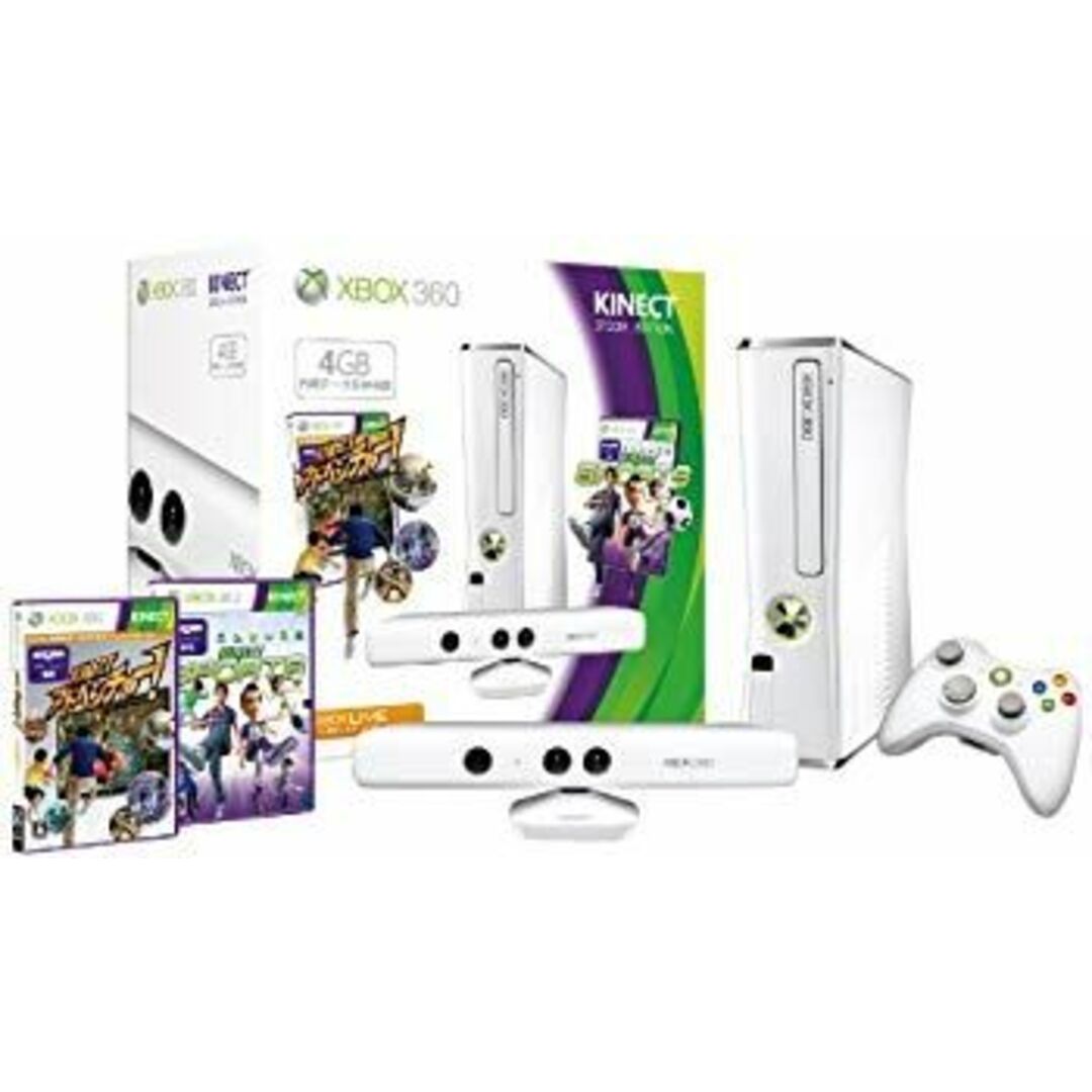 Xbox 360 4GB + Kinect スペシャル エディション (ピュア ホワイト) tf8su2k インテリア/住まい/日用品の文房具(その他)の商品写真