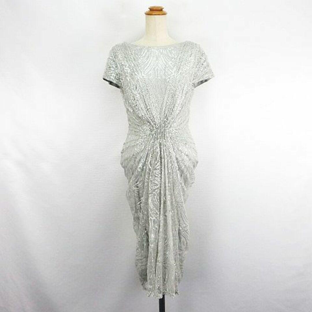 TADASHI SHOJI - タダシショージ ドレス 半袖 ロング丈 ドレープ TADASHI SHOJI - タダシショージ ドレス 半袖 ロング丈 ドレープ