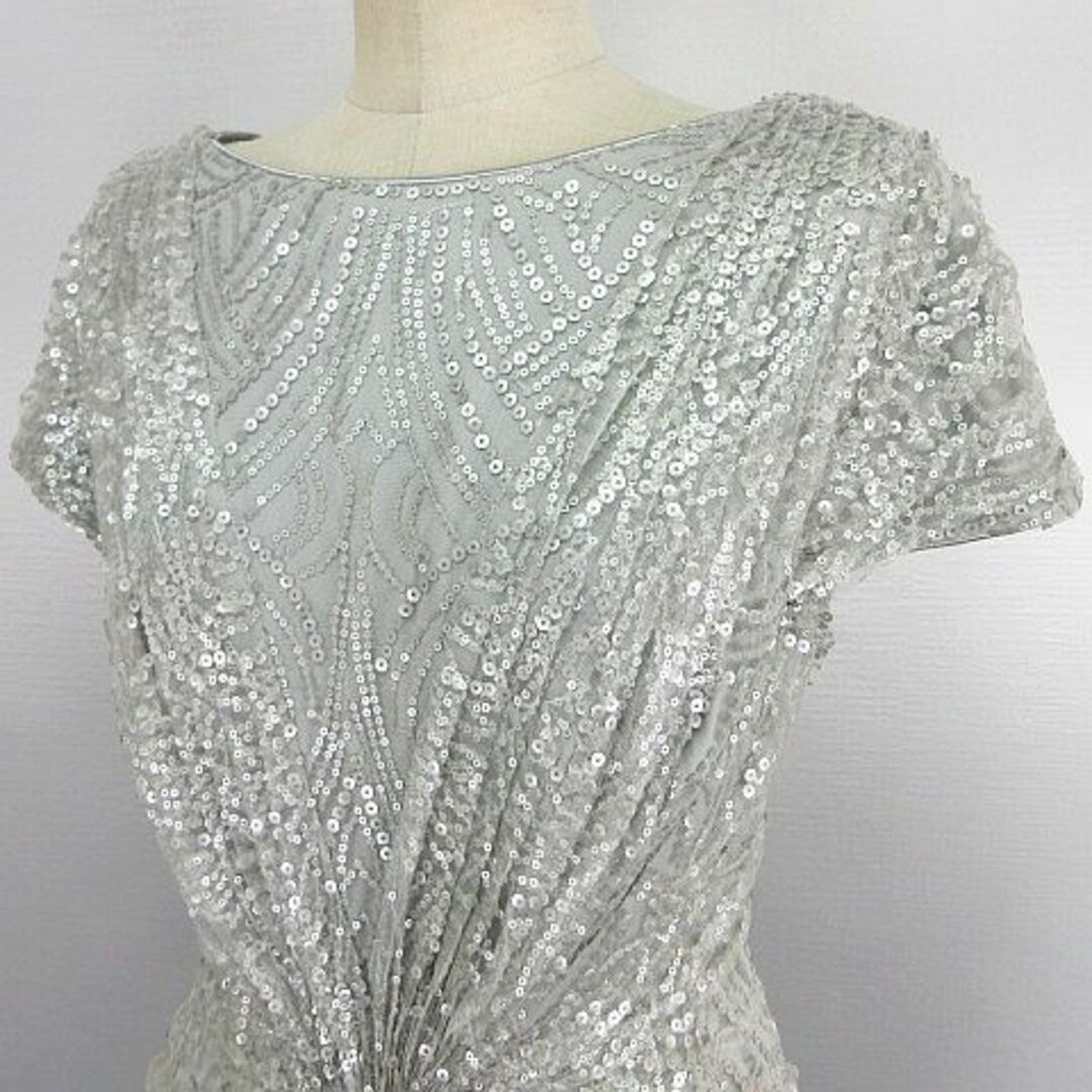 TADASHI SHOJI - タダシショージ ドレス 半袖 ロング丈 ドレープ TADASHI SHOJI - タダシショージ ドレス 半袖 ロング丈 ドレープ
