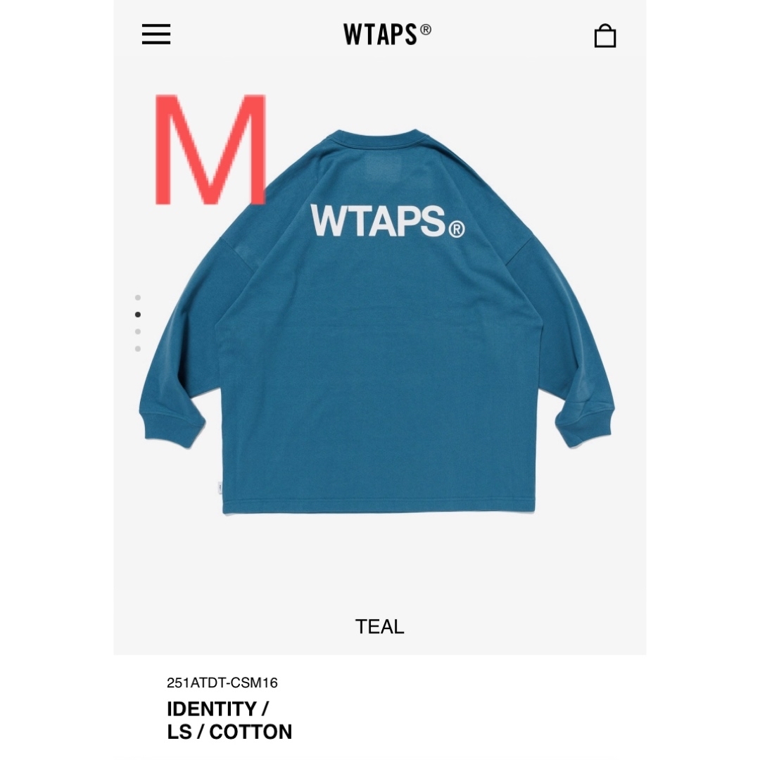 W)taps - WTAPS ダブルタップス IDENTITY LS ロンT ティール M W)taps - WTAPS ダブルタップス IDENTITY LS ロンT ティール M