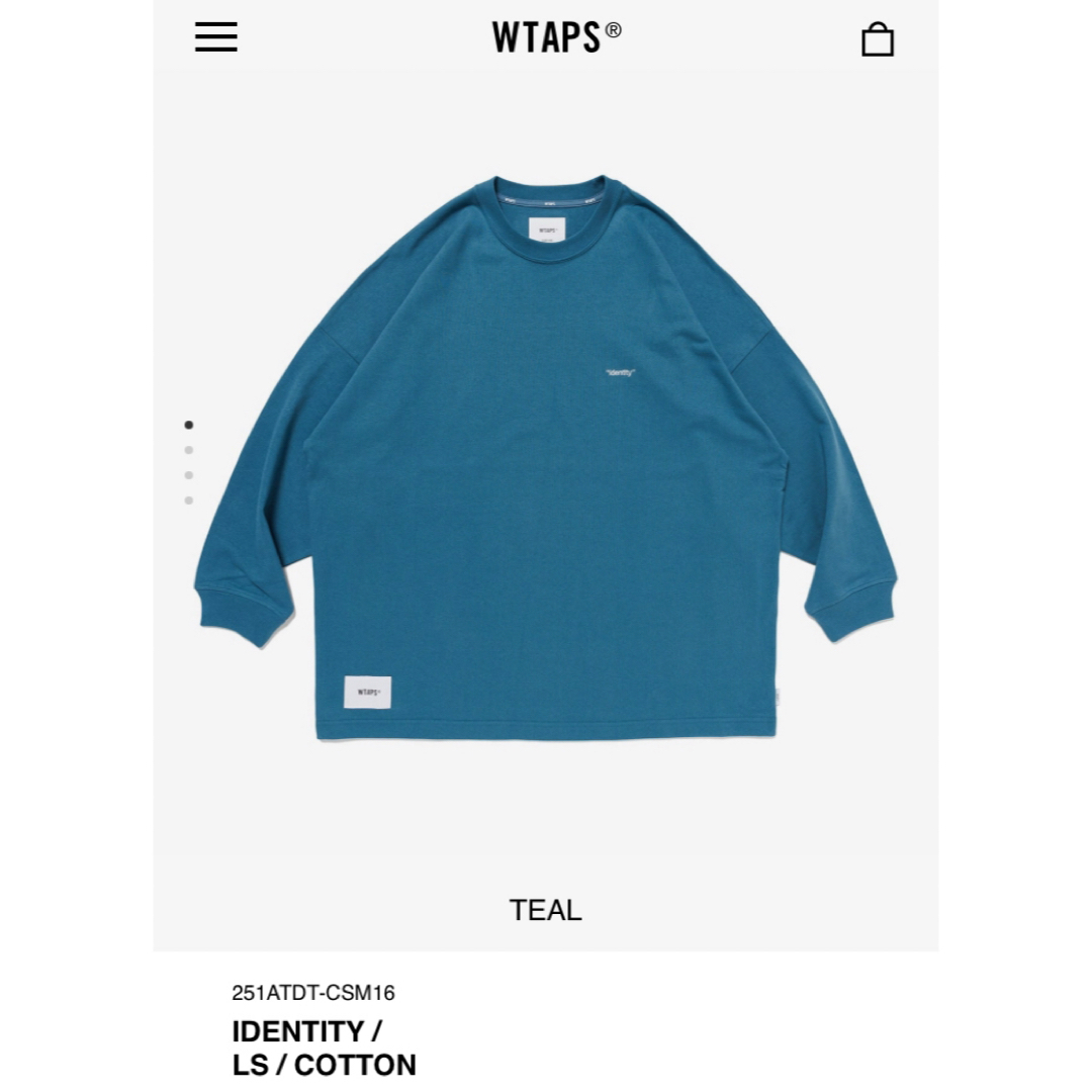 W)taps - WTAPS ダブルタップス IDENTITY LS ロンT ティール M W)taps - WTAPS ダブルタップス IDENTITY LS ロンT ティール M