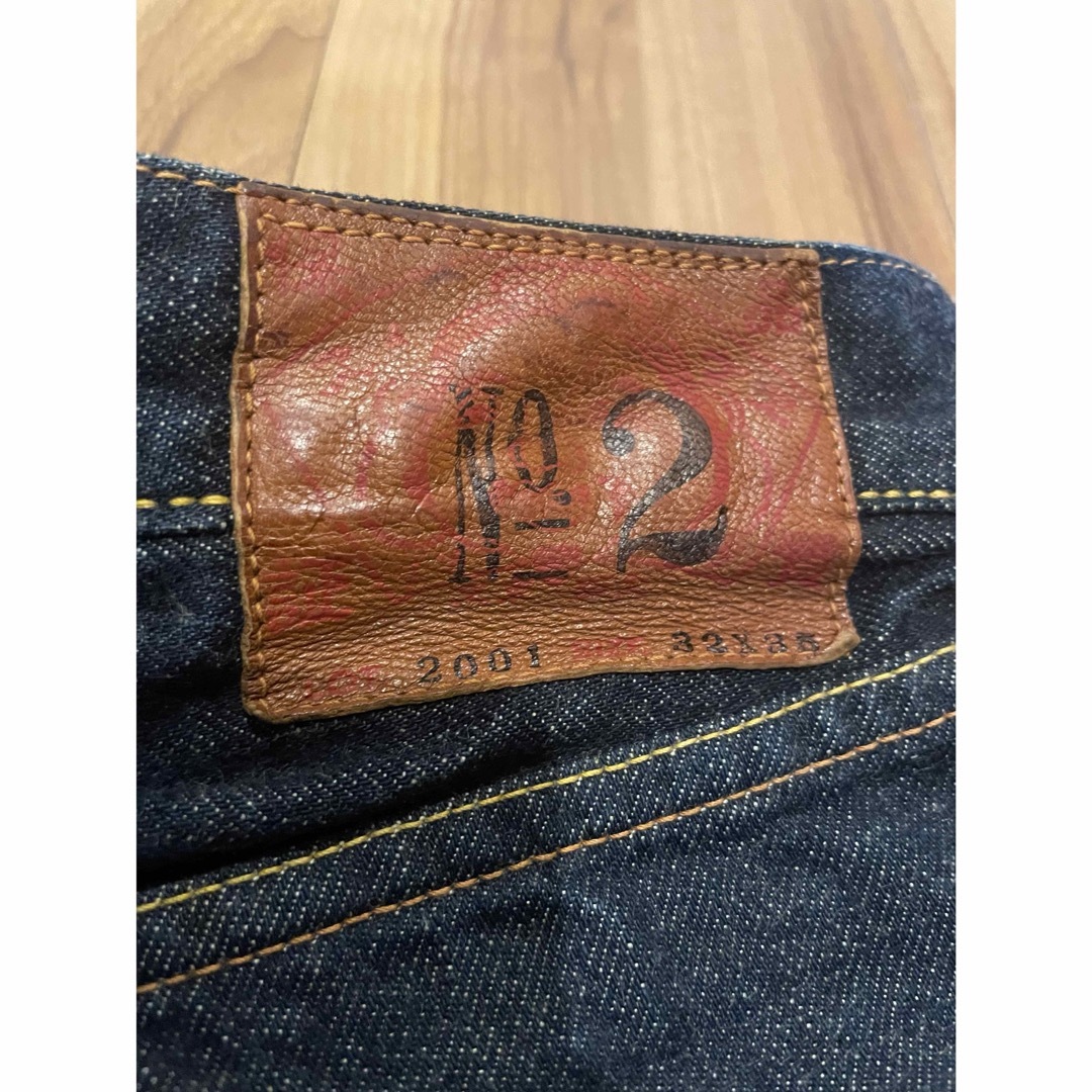 EVISU - サイズ32 ピンクカモメ 濃紺 虎耳 2001 エヴィス エビス EVISU - サイズ32 ピンクカモメ 濃紺 虎耳 2001 エヴィス エビス