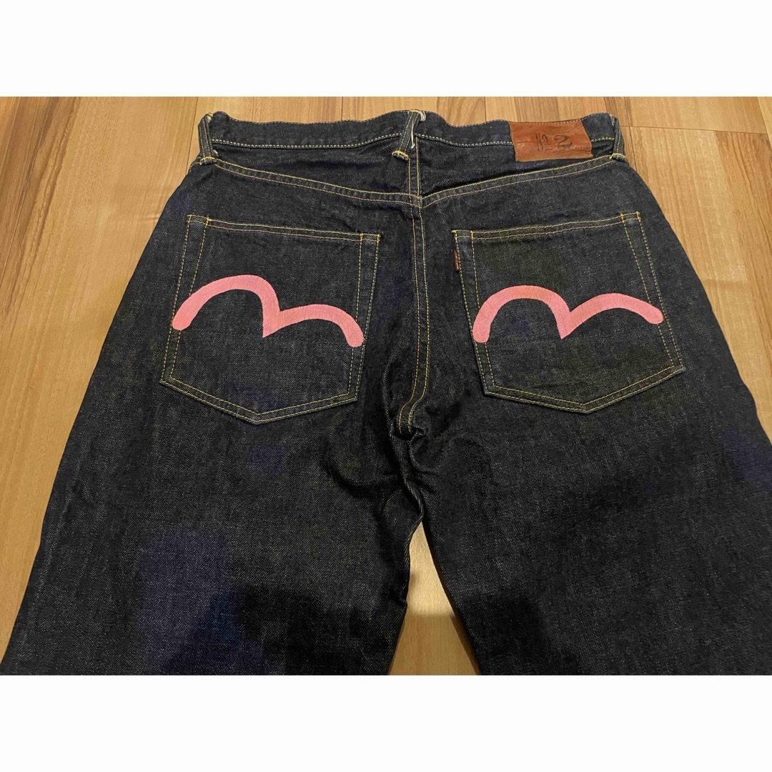 EVISU - サイズ32 ピンクカモメ 濃紺 虎耳 2001 エヴィス エビス EVISU - サイズ32 ピンクカモメ 濃紺 虎耳 2001 エヴィス エビス