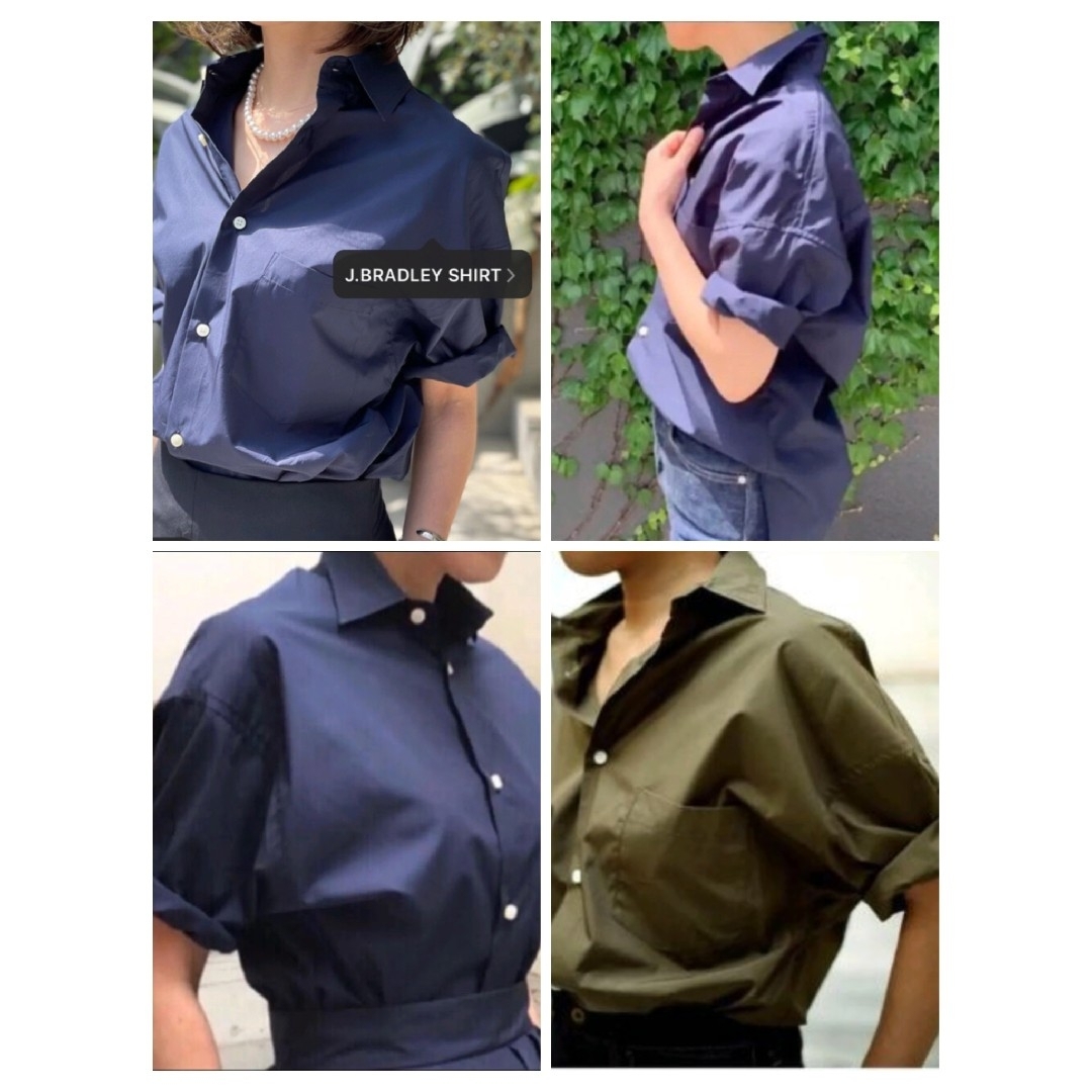 MADISONBLUE - マディソンブルー J.BRADLEY SHIRT ブラック 七分 MADISONBLUE - マディソンブルー J.BRADLEY SHIRT ブラック 七分