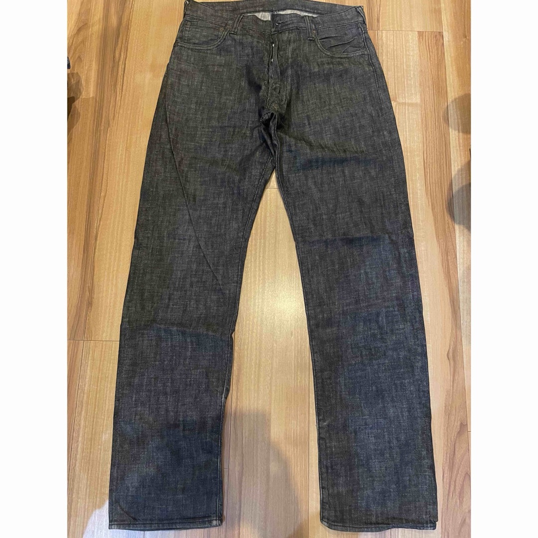 EVISU - サイズ33 水色カモメ ブラックデニム エヴィス エビスの EVISU - サイズ33 水色カモメ ブラックデニム エヴィス エビスの