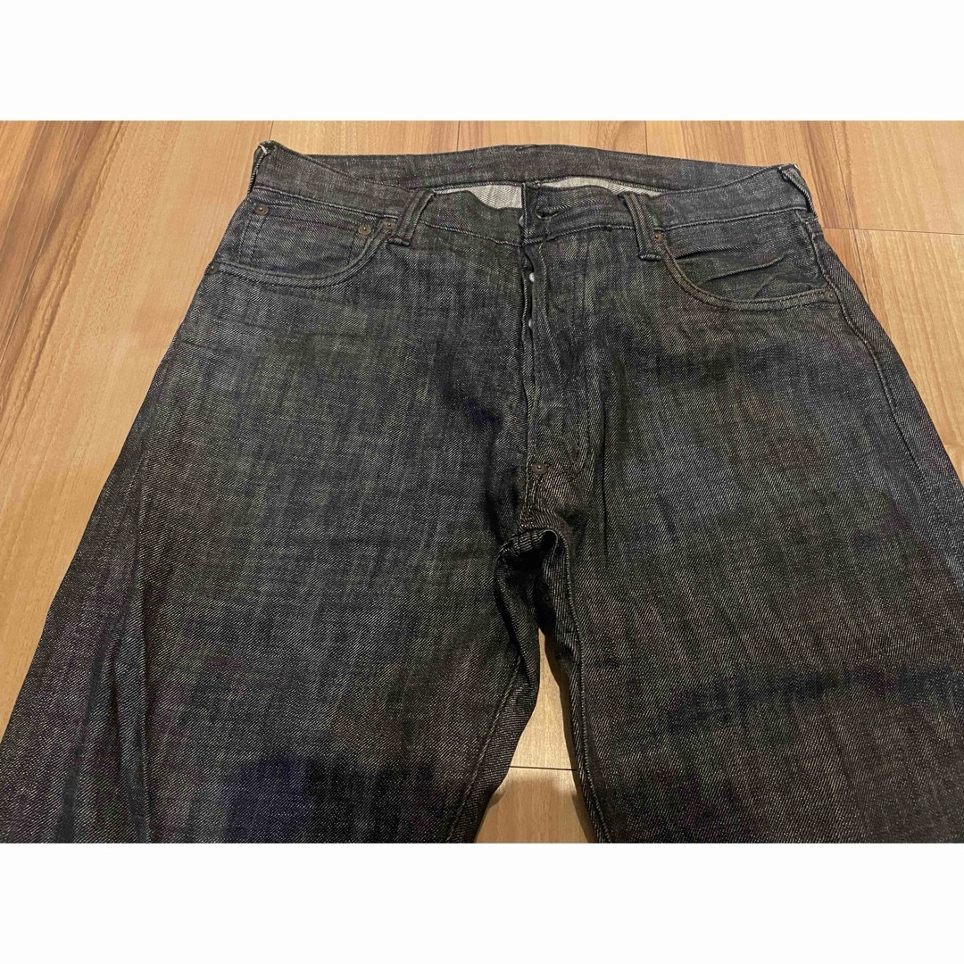EVISU - サイズ33 水色カモメ ブラックデニム エヴィス エビスの EVISU - サイズ33 水色カモメ ブラックデニム エヴィス エビスの