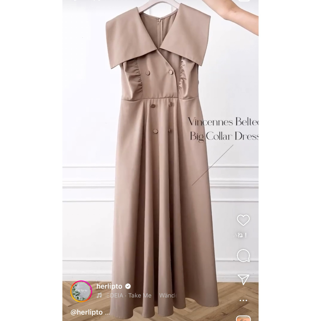 Her lip to - Vincennes Belted Big Collar Dressの通販 by Her lip to - Vincennes Belted Big Collar Dressの通販 by