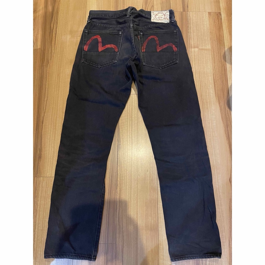 EVISU - サイズ34 赤カモメ ブラックデニム 2005 赤耳 エヴィス EVISU - サイズ34 赤カモメ ブラックデニム 2005 赤耳 エヴィス