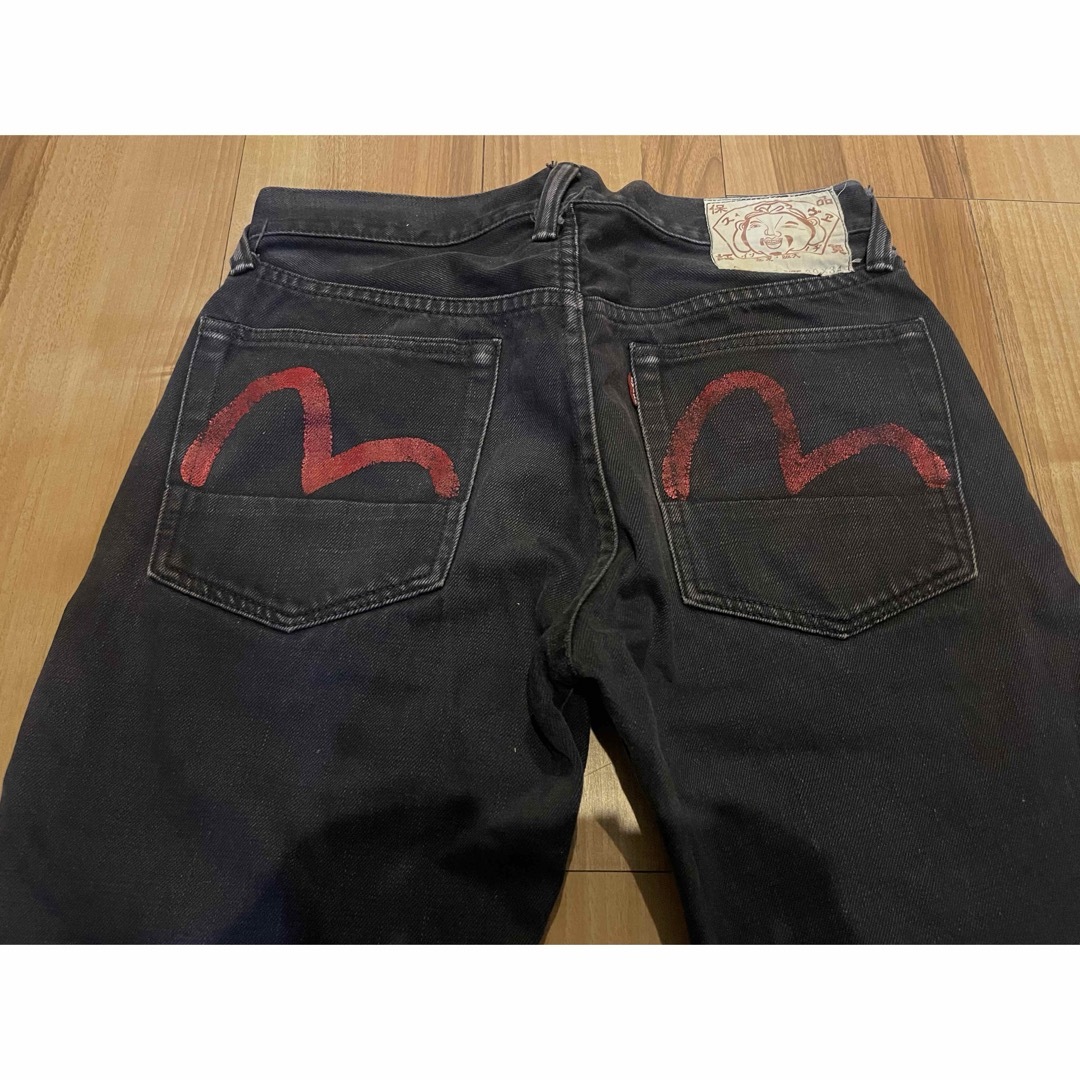 EVISU - サイズ34 赤カモメ ブラックデニム 2005 赤耳 エヴィス EVISU - サイズ34 赤カモメ ブラックデニム 2005 赤耳 エヴィス