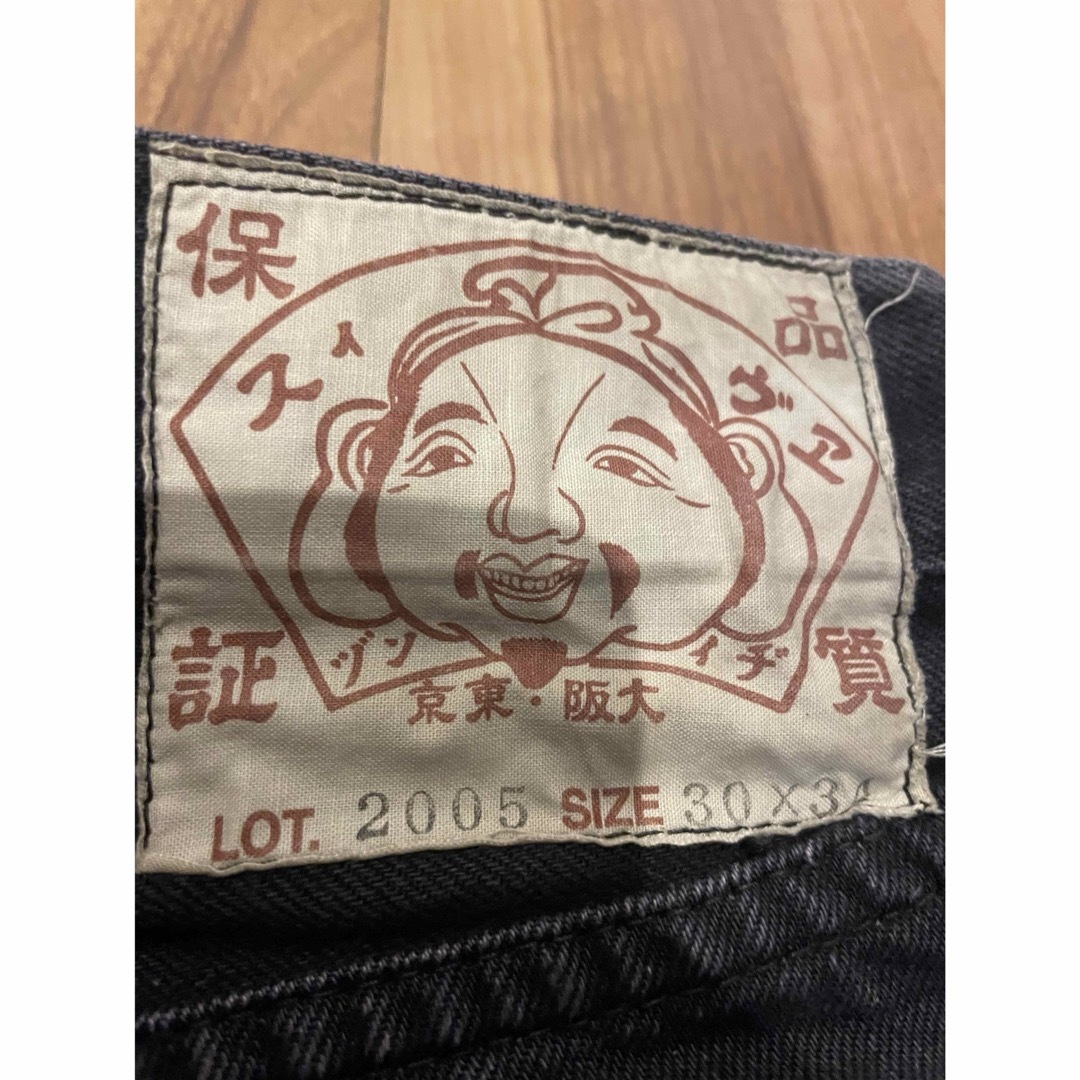 EVISU - サイズ34 赤カモメ ブラックデニム 2005 赤耳 エヴィス EVISU - サイズ34 赤カモメ ブラックデニム 2005 赤耳 エヴィス