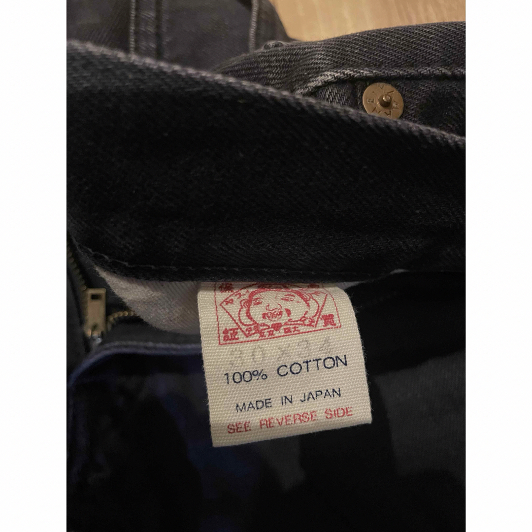 EVISU - サイズ34 赤カモメ ブラックデニム 2005 赤耳 エヴィス EVISU - サイズ34 赤カモメ ブラックデニム 2005 赤耳 エヴィス