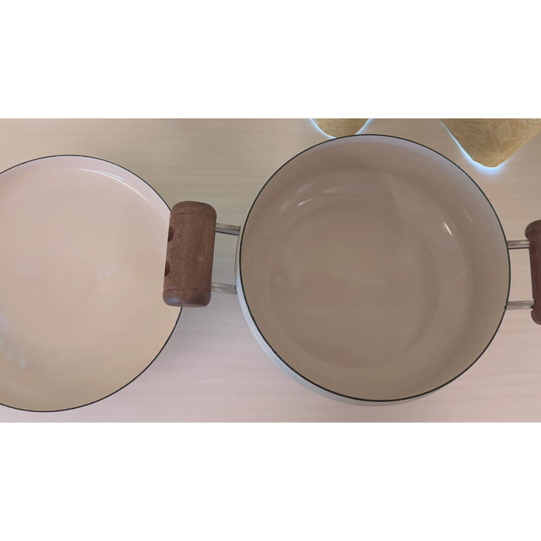昭和レトロ】【未使用品】エジリー ホーロー鍋 両手鍋 花柄 20 昭和レトロ】【未使用品】エジリー ホーロー鍋 両手鍋 花柄 20