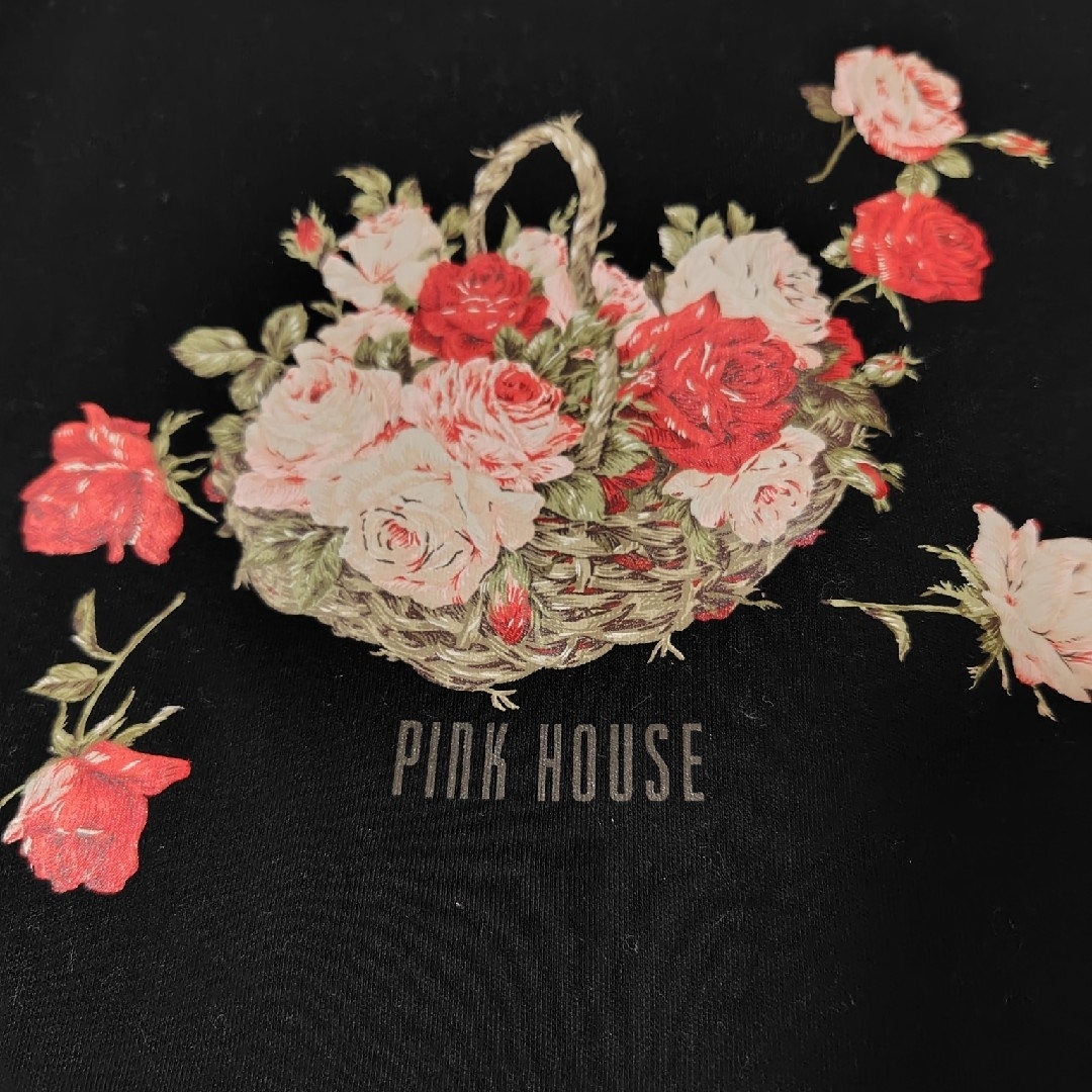 PINK HOUSE - ピンクハウス 花籠柄 Tシャツ Lサイズの通販 by F PINK HOUSE - ピンクハウス 花籠柄 Tシャツ Lサイズの通販 by F