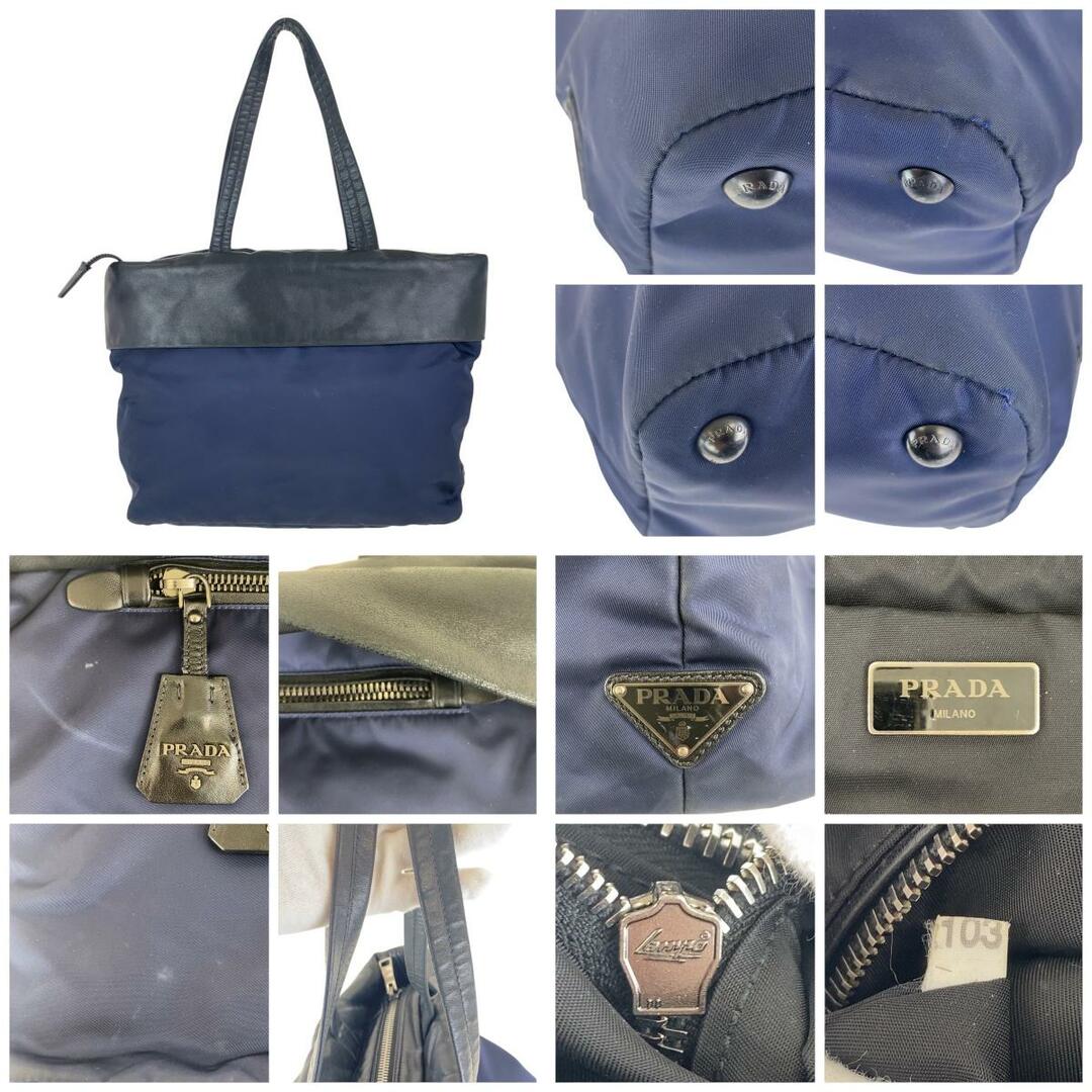 PRADA - PRADA プラダ テスート 三角ロゴプレート バイカラー PRADA - PRADA プラダ テスート 三角ロゴプレート バイカラー