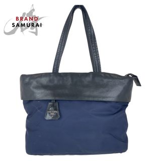 PRADA - PRADA プラダ テスート 三角ロゴプレート バイカラー PRADA - PRADA プラダ テスート 三角ロゴプレート バイカラー