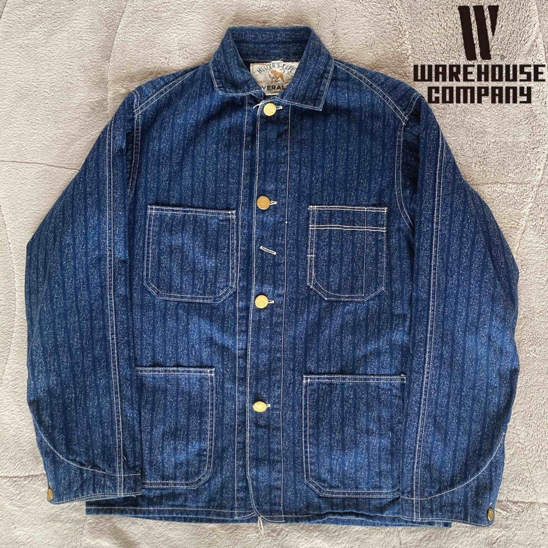 WAREHOUSE - 極美品 WAREHOUSE ヘラーズカフェ カバーオール WAREHOUSE - 極美品 WAREHOUSE ヘラーズカフェ カバーオール
