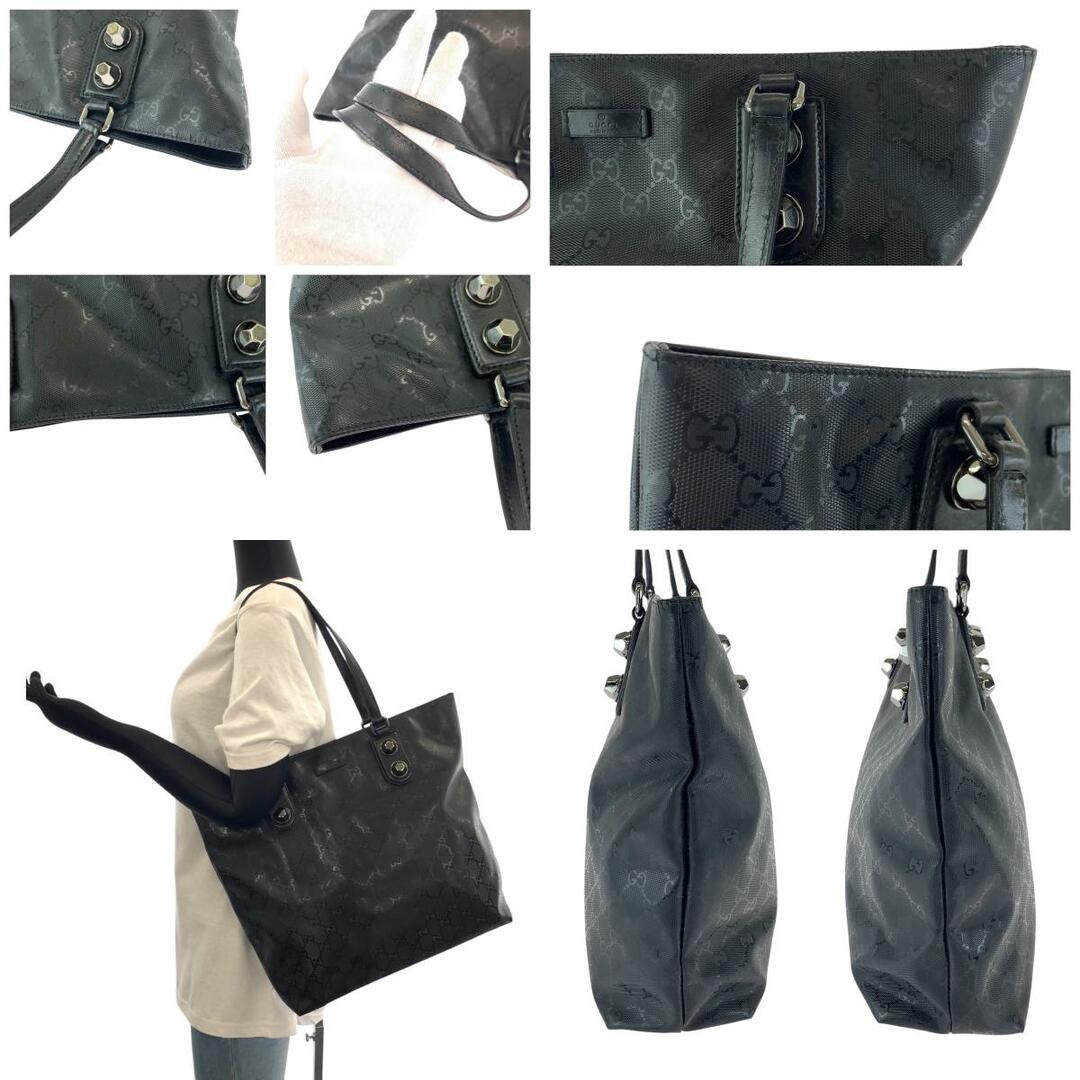 GUCCI - GUCCI グッチ GGインプリメ ブラック 黒 シルバー金具 GUCCI - GUCCI グッチ GGインプリメ ブラック 黒 シルバー金具