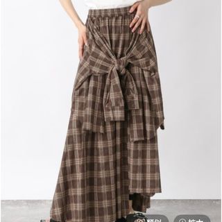 JEANASIS - シャツライクアシメチェックスカート ジーナシス JEANASIS - シャツライクアシメチェックスカート ジーナシス