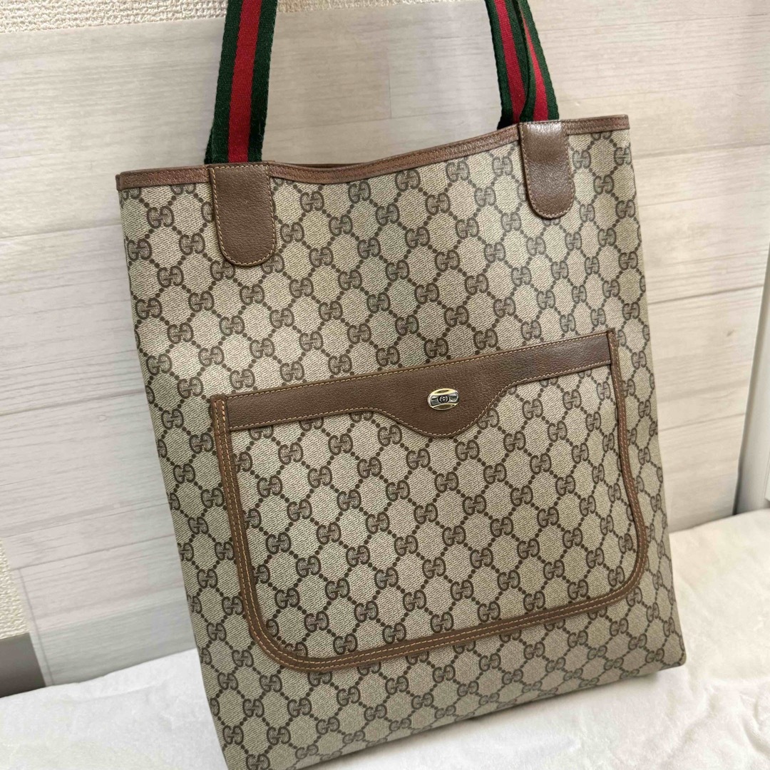 GUCCI - 極美品 GUCCI グッチ オールド トートバッグ ハンド GUCCI - 極美品 GUCCI グッチ オールド トートバッグ ハンド