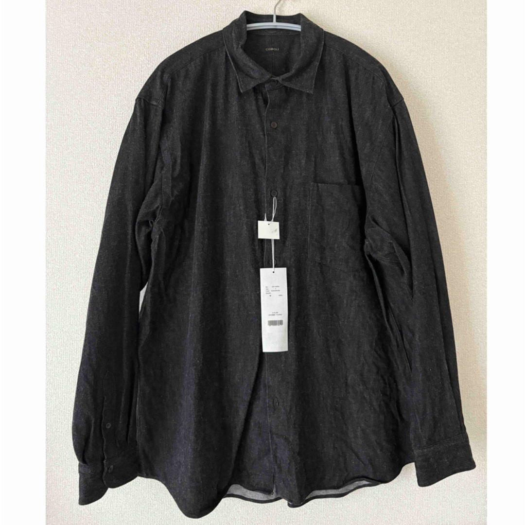 COMOLI - 【新品未使用】comoli コモリ デニムシャツ Black/Ecru COMOLI - 【新品未使用】comoli コモリ デニムシャツ Black/Ecru