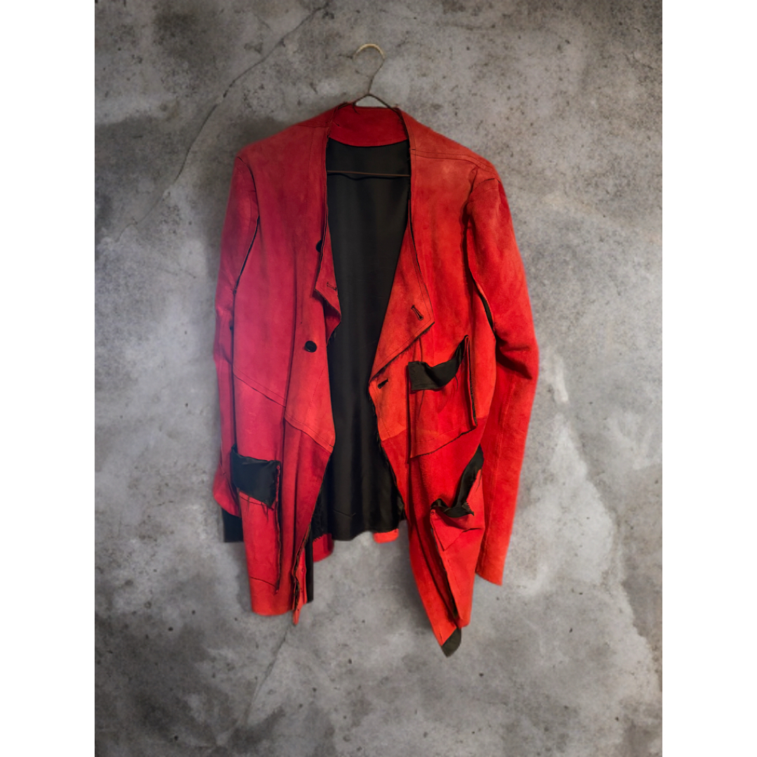 sulvam - sulvam 17SS スウェードノーカラーレザージャケットの sulvam - sulvam 17SS スウェードノーカラーレザージャケットの