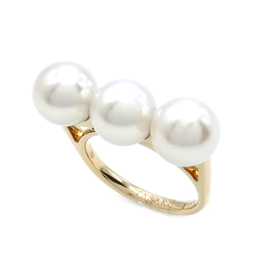 TASAKI - タサキ バランス エラ リング 真珠 K18YG パール:8.0mm TASAKI - タサキ バランス エラ リング 真珠 K18YG パール:8.0mm