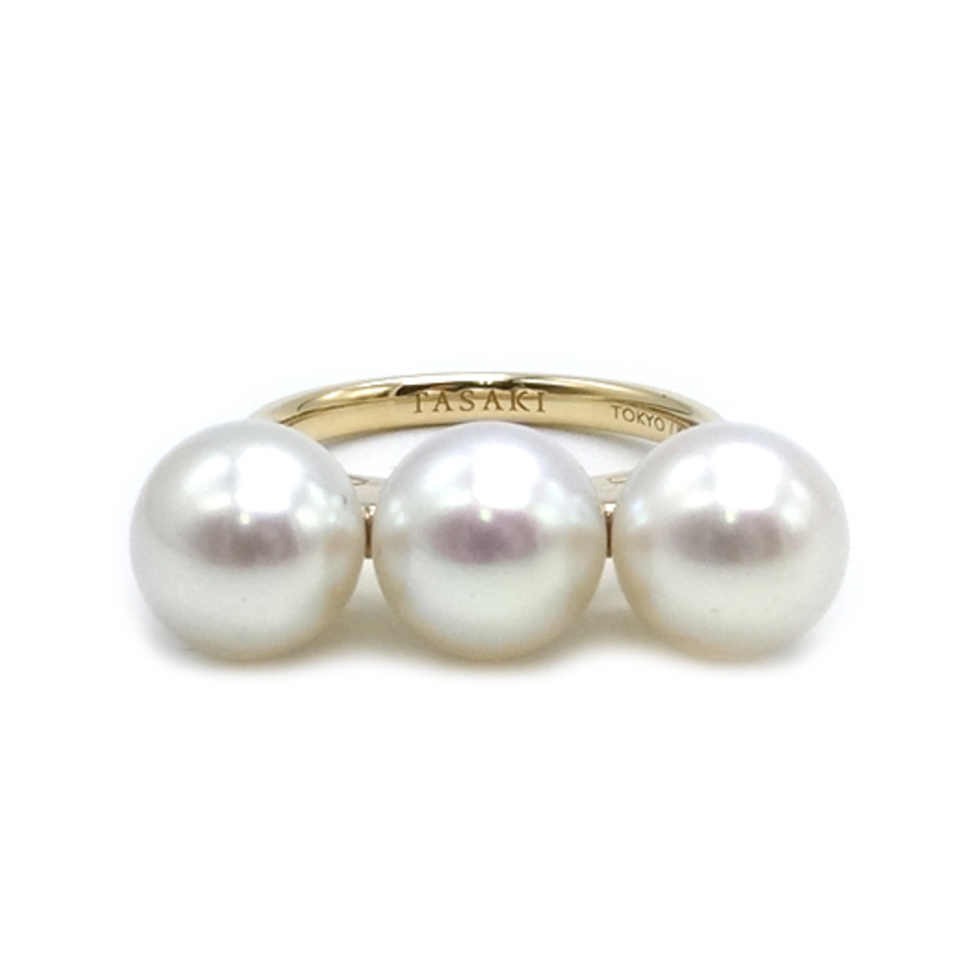 TASAKI - タサキ バランス エラ リング 真珠 K18YG パール:8.0mm TASAKI - タサキ バランス エラ リング 真珠 K18YG パール:8.0mm