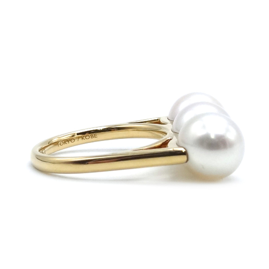 TASAKI - タサキ バランス エラ リング 真珠 K18YG パール:8.0mm TASAKI - タサキ バランス エラ リング 真珠 K18YG パール:8.0mm