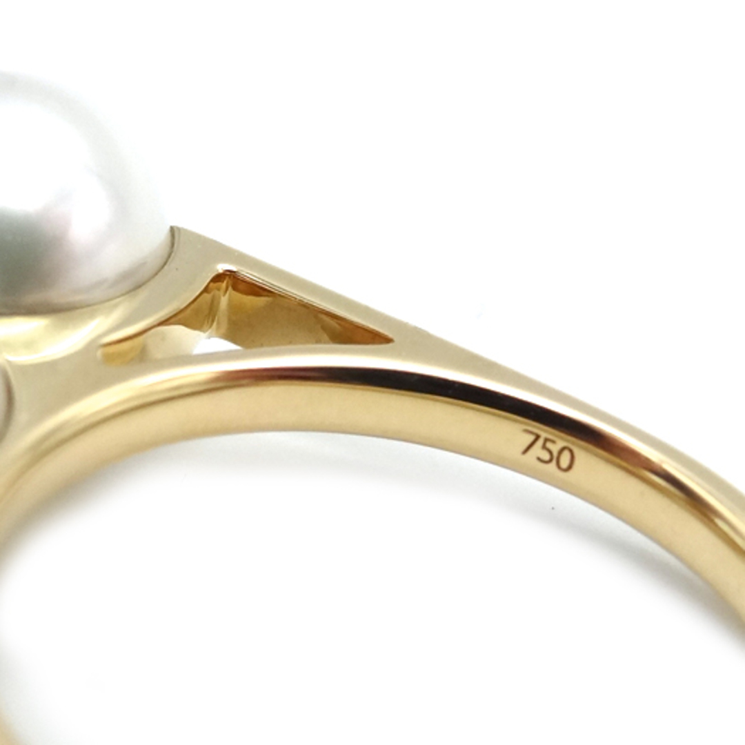 TASAKI - タサキ バランス エラ リング 真珠 K18YG パール:8.0mm TASAKI - タサキ バランス エラ リング 真珠 K18YG パール:8.0mm