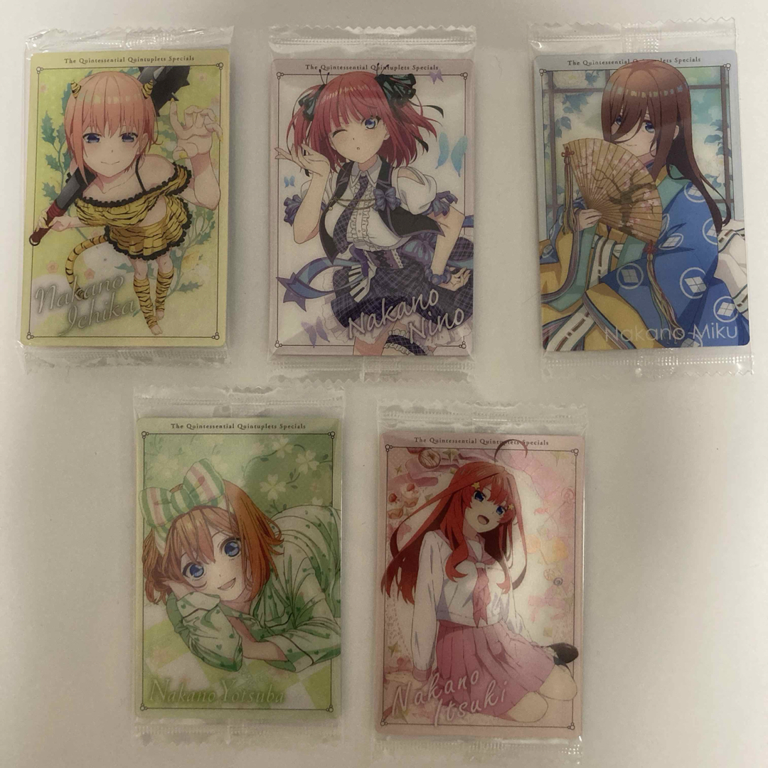 五等分の花嫁ウエハースカード 中野一花・二乃・三玖・四葉・五 五等分の花嫁ウエハースカード 中野一花・二乃・三玖・四葉・五