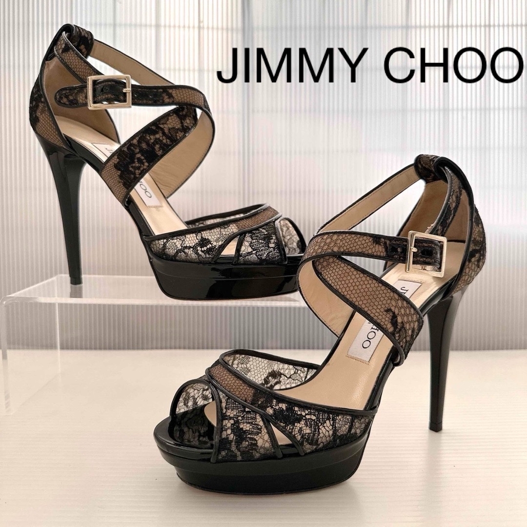 JIMMY CHOO - JIMMY CHOO ジミーチュウ 花柄 レース ハイヒール JIMMY CHOO - JIMMY CHOO ジミーチュウ 花柄 レース ハイヒール