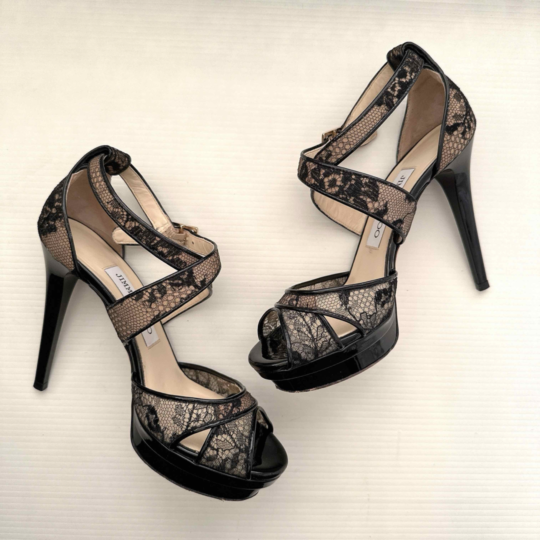 JIMMY CHOO - JIMMY CHOO ジミーチュウ 花柄 レース ハイヒール JIMMY CHOO - JIMMY CHOO ジミーチュウ 花柄 レース ハイヒール