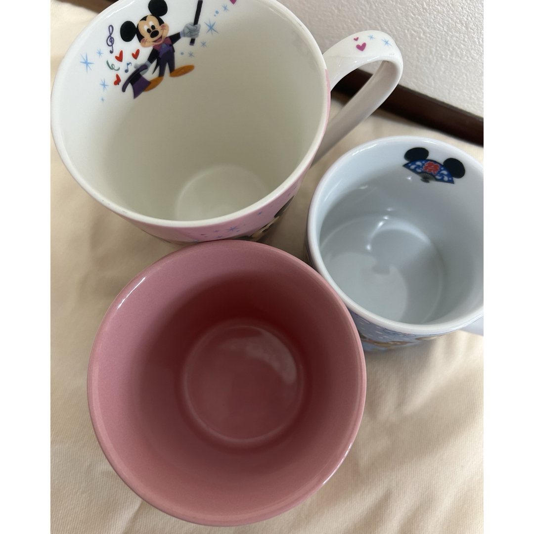 Disney(ディズニー)のディズニー　マグカップセット　夏5　110TH限定　ミニーの陶器カップ入れ物 エンタメ/ホビーのおもちゃ/ぬいぐるみ(キャラクターグッズ)の商品写真