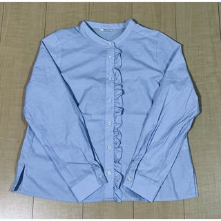 テチチ(Techichi)の【新品タグ付】テチチ Te chichi ライトブルー フリルブラウス(シャツ/ブラウス(長袖/七分))