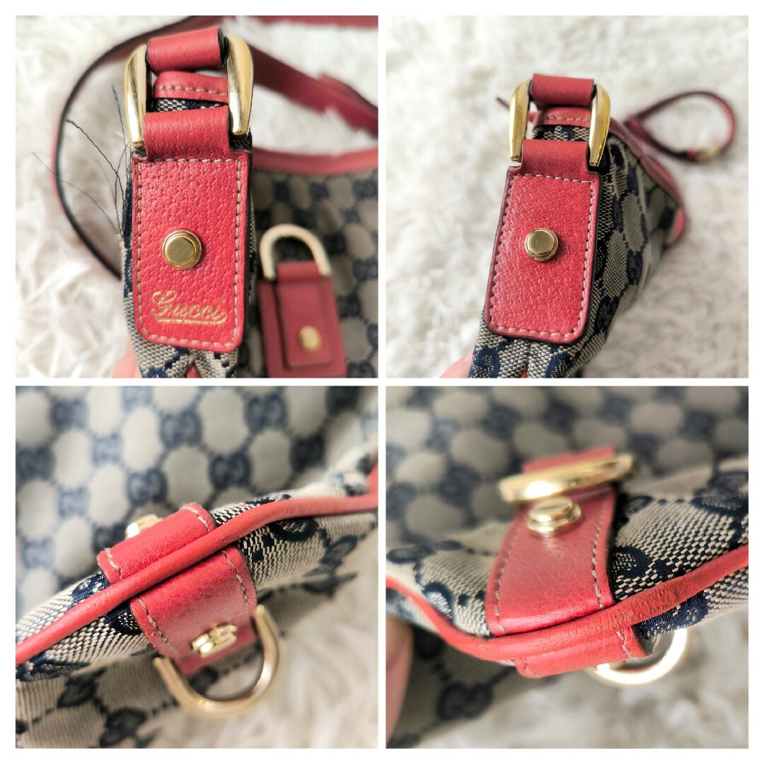 GUCCI - GUCCI ショルダーバッグ アビー GG キャンバス レザー GUCCI - GUCCI ショルダーバッグ アビー GG キャンバス レザー