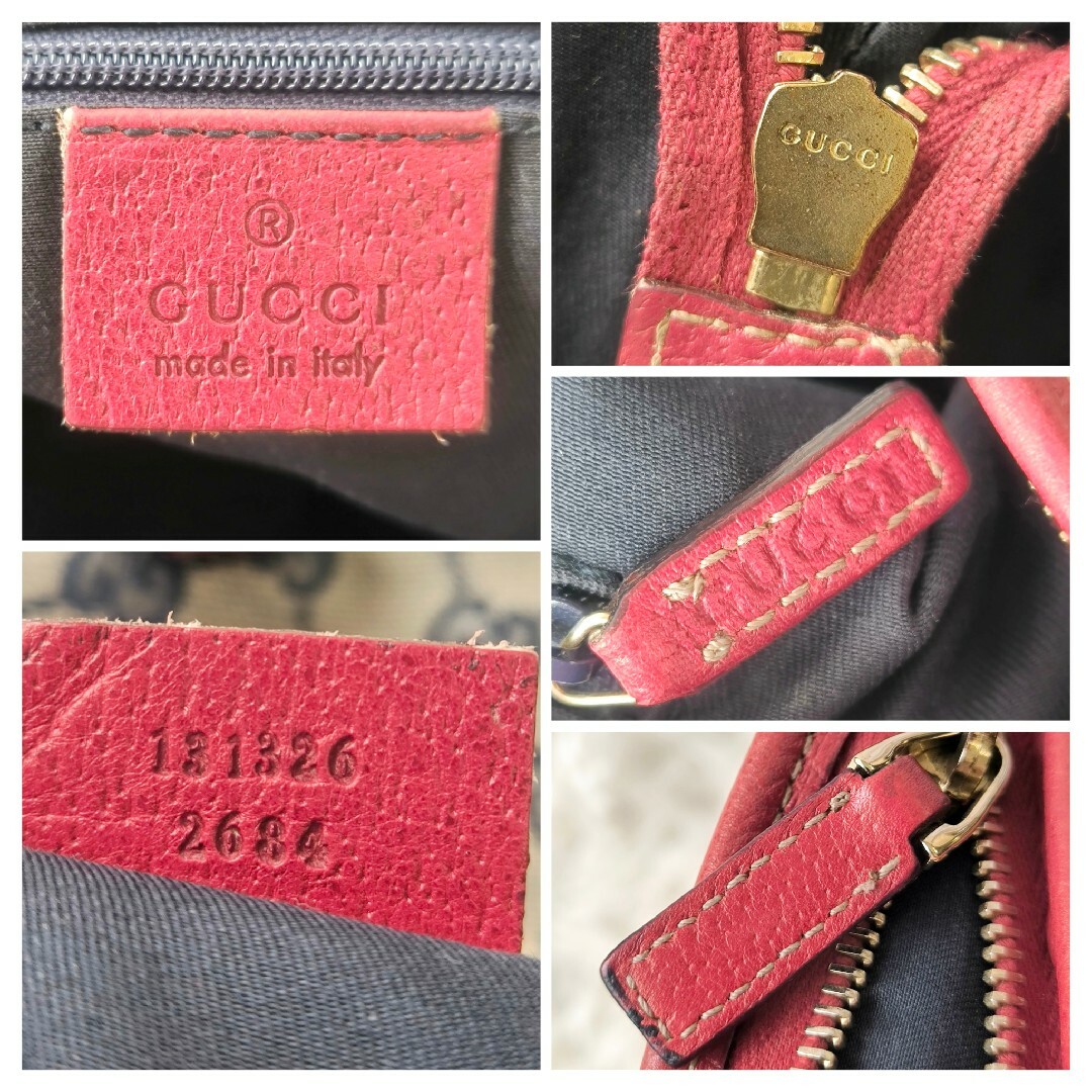 GUCCI - GUCCI ショルダーバッグ アビー GG キャンバス レザー GUCCI - GUCCI ショルダーバッグ アビー GG キャンバス レザー