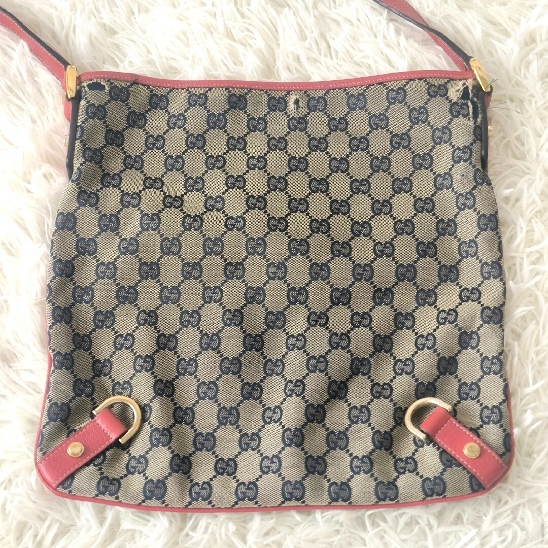 GUCCI - GUCCI ショルダーバッグ アビー GG キャンバス レザー GUCCI - GUCCI ショルダーバッグ アビー GG キャンバス レザー