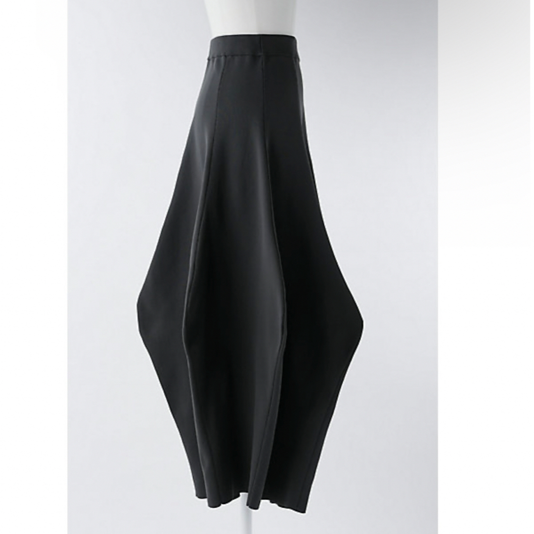 ENFOLD - ENFOLD グレー ニット VaseフレアSKIRT バルーン ENFOLD - ENFOLD グレー ニット VaseフレアSKIRT バルーン
