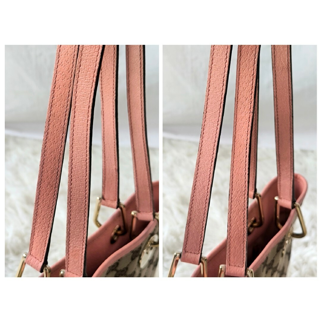 GUCCI - GUCCI ミニトートバッグ GGキャンバス ショルダー GUCCI - GUCCI ミニトートバッグ GGキャンバス ショルダー